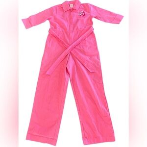 Barbie Movie Girls Pink Jumpsuit Size Medium Costume Cosplay Halloween EUC